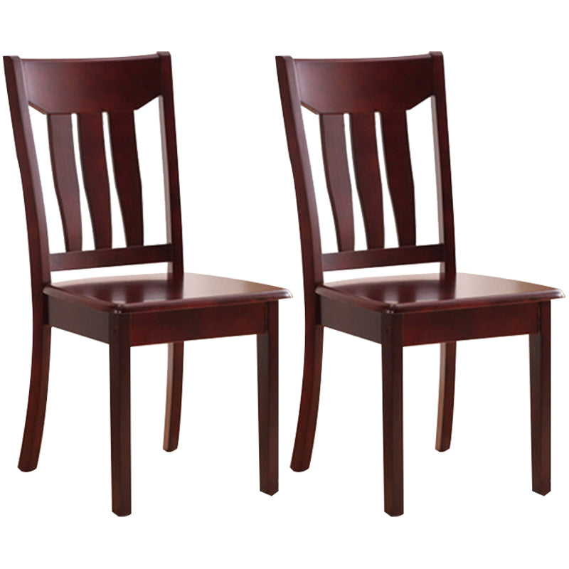 Silla lateral de madera maciza de estilo tradicional, silla de comedor con acabado mate para uso doméstico