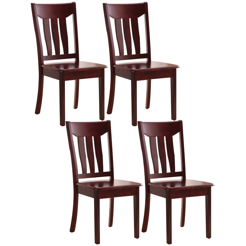 Silla lateral de madera maciza de estilo tradicional, silla de comedor con acabado mate para uso doméstico