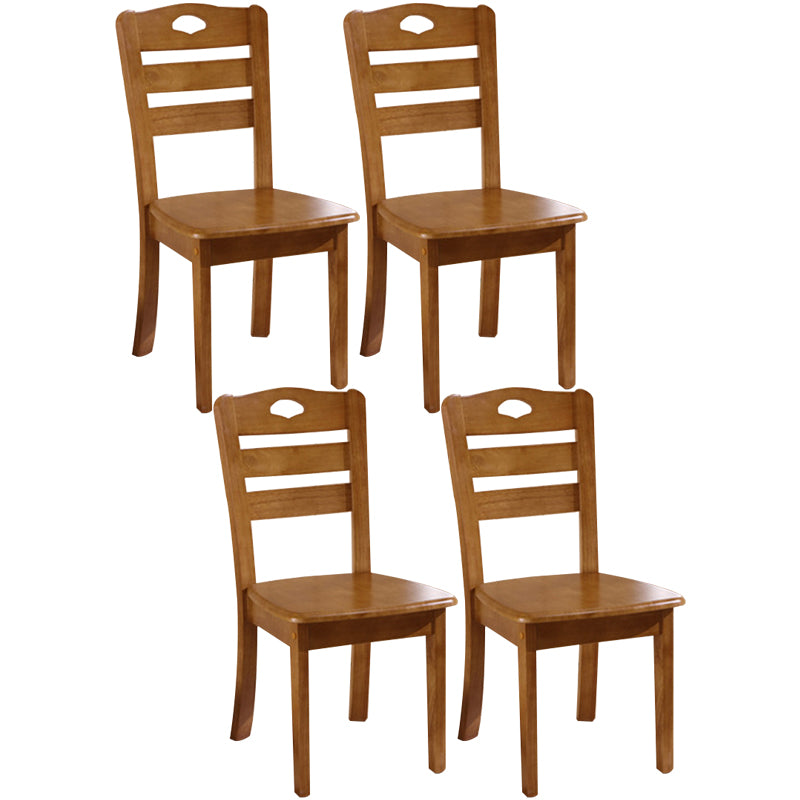 Silla lateral de madera maciza de estilo tradicional, silla de comedor con acabado mate para uso doméstico