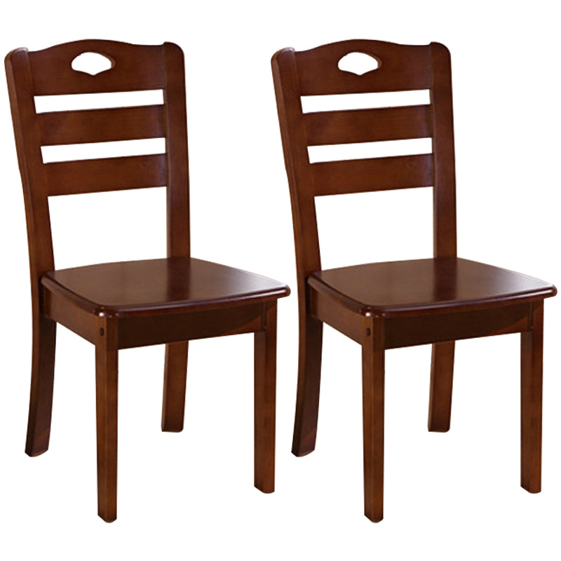 Silla lateral de madera maciza de estilo tradicional, silla de comedor con acabado mate para uso doméstico