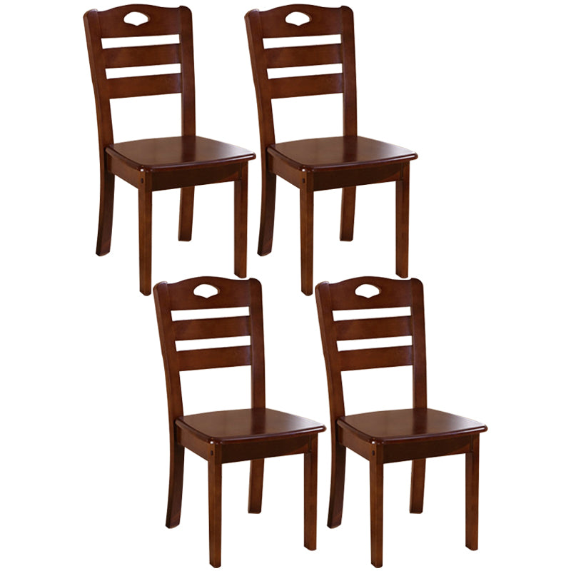 Silla lateral de madera maciza de estilo tradicional, silla de comedor con acabado mate para uso doméstico