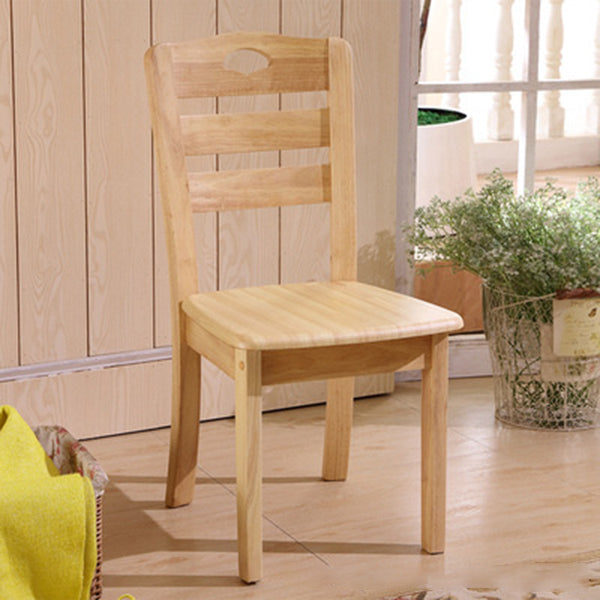 Silla lateral de madera maciza de estilo tradicional, silla de comedor con acabado mate para uso doméstico