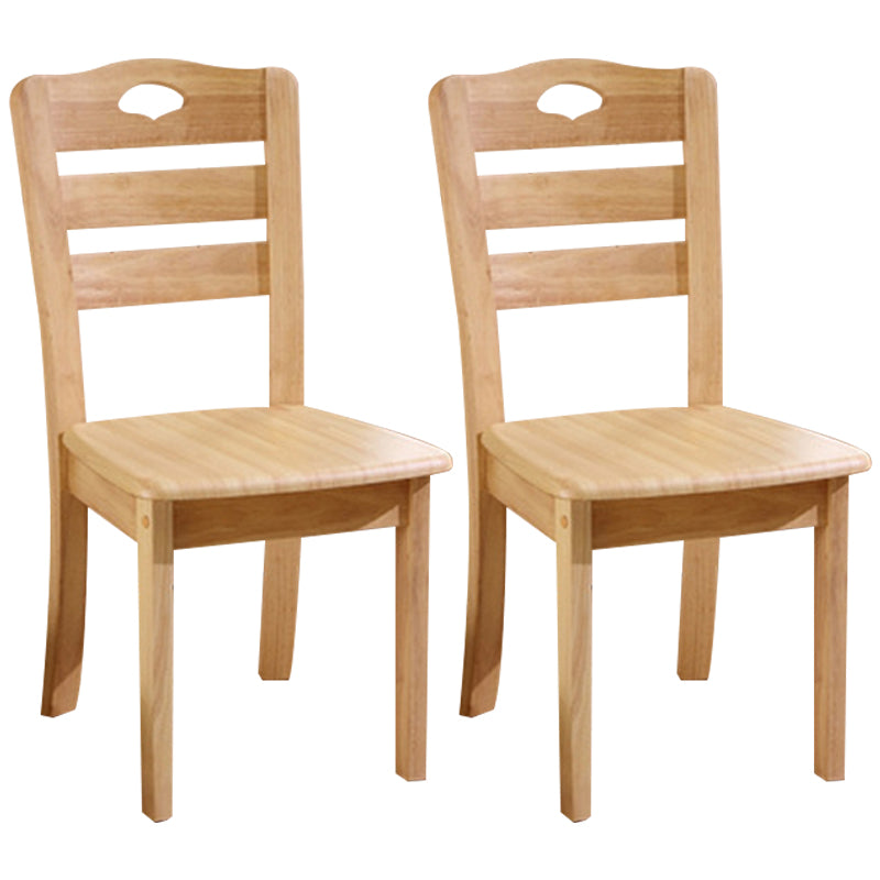 Silla lateral de madera maciza de estilo tradicional, silla de comedor con acabado mate para uso doméstico