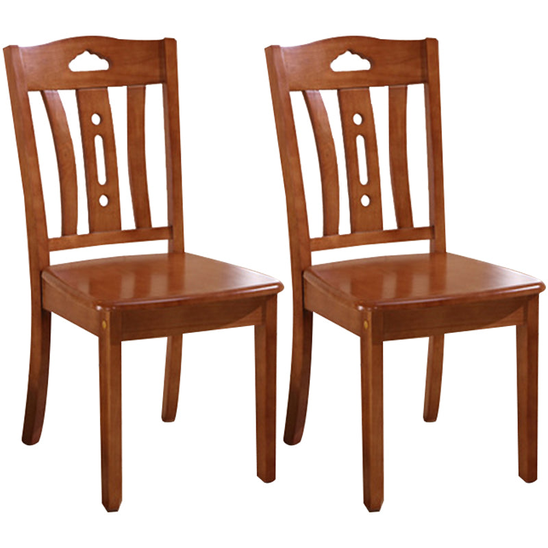 Silla lateral de madera maciza de estilo tradicional, silla de comedor con acabado mate para uso doméstico