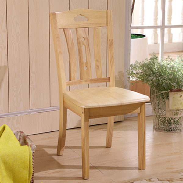 Silla lateral de madera maciza de estilo tradicional, silla de comedor con acabado mate para uso doméstico