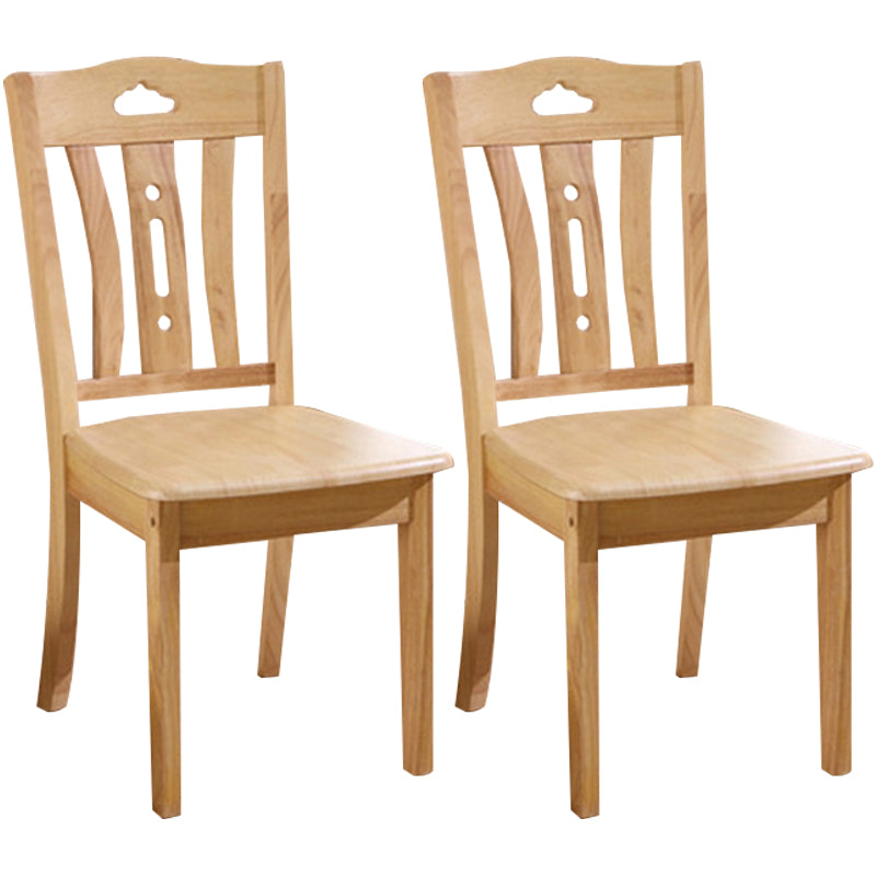 Silla lateral de madera maciza de estilo tradicional, silla de comedor con acabado mate para uso doméstico