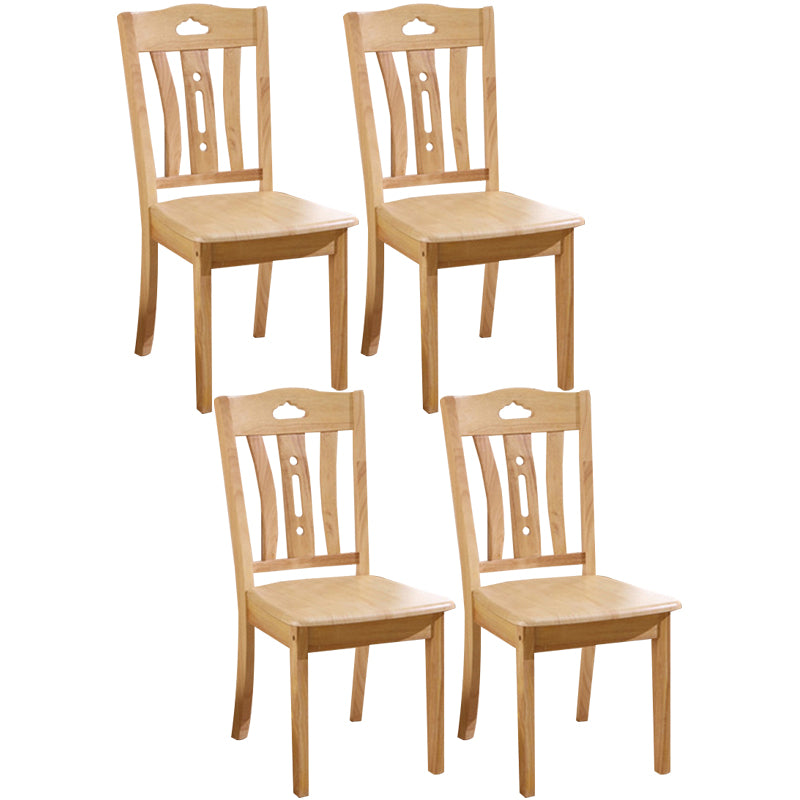 Silla lateral de madera maciza de estilo tradicional, silla de comedor con acabado mate para uso doméstico