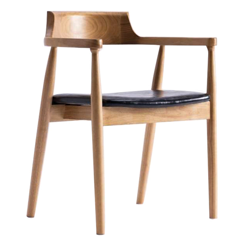 Chaise d'intérieur de style contemporain en bois massif, chaises latérales de salle à manger à dossier ouvert