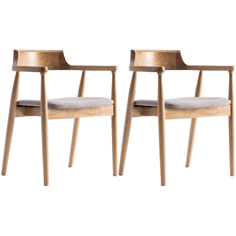 Chaise d'intérieur de style contemporain en bois massif, chaises latérales de salle à manger à dossier ouvert