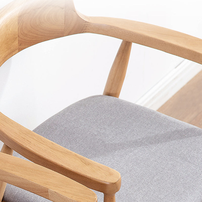 Chaise d'intérieur de style contemporain en bois massif, chaises latérales de salle à manger à dossier ouvert