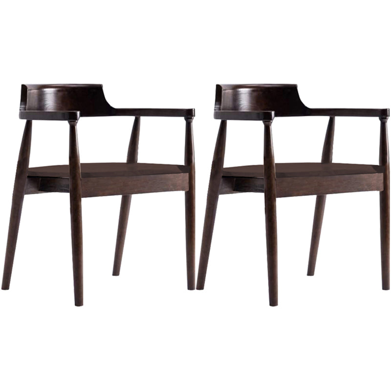 Chaise d'intérieur de style contemporain en bois massif, chaises latérales de salle à manger à dossier ouvert