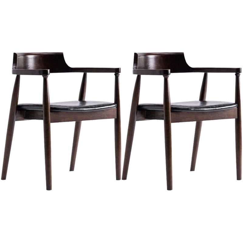 Chaise d'intérieur de style contemporain en bois massif, chaises latérales de salle à manger à dossier ouvert