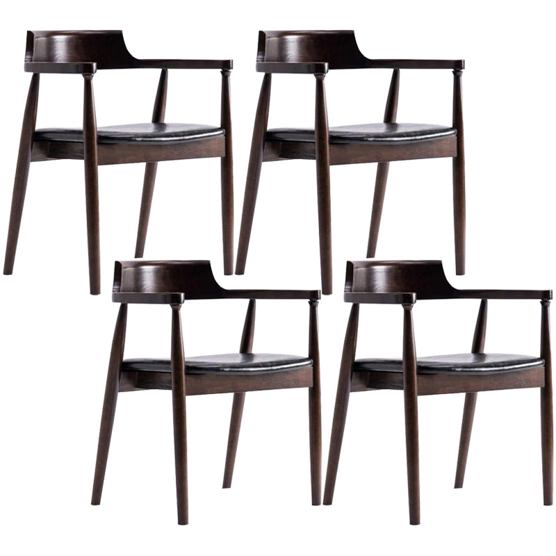 Chaise d'intérieur de style contemporain en bois massif, chaises latérales de salle à manger à dossier ouvert