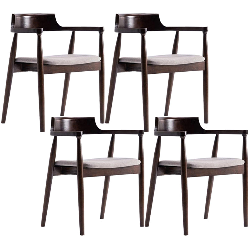 Chaise d'intérieur de style contemporain en bois massif, chaises latérales de salle à manger à dossier ouvert