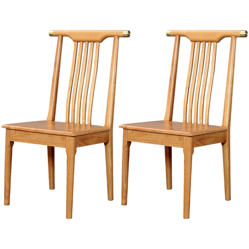 Chaises de salle à manger traditionnelles en bois massif, chaise latérale à dossier à lattes pour la maison
