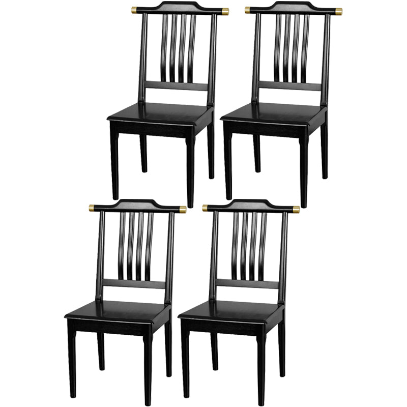 Chaises de salle à manger traditionnelles en bois massif, chaise latérale à dossier à lattes pour la maison