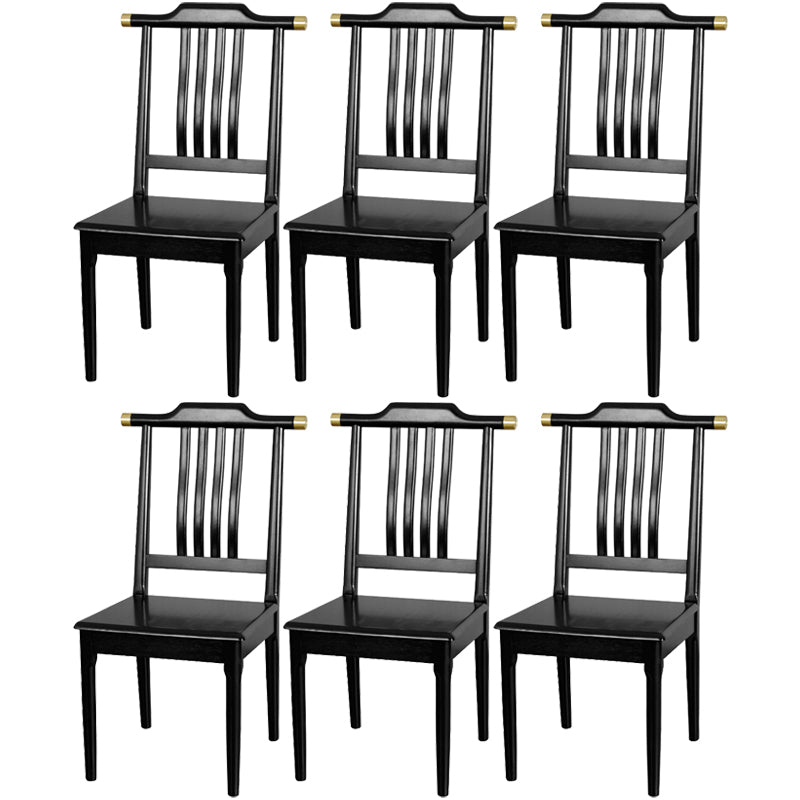 Chaises de salle à manger traditionnelles en bois massif, chaise latérale à dossier à lattes pour la maison