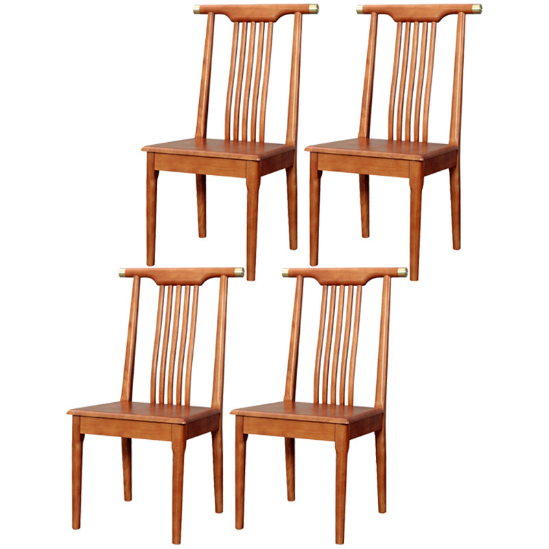 Chaises de salle à manger traditionnelles en bois massif, chaise latérale à dossier à lattes pour la maison