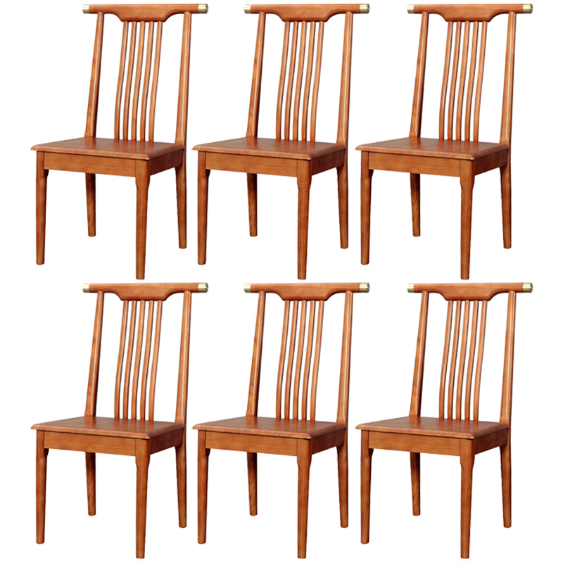Chaises de salle à manger traditionnelles en bois massif, chaise latérale à dossier à lattes pour la maison