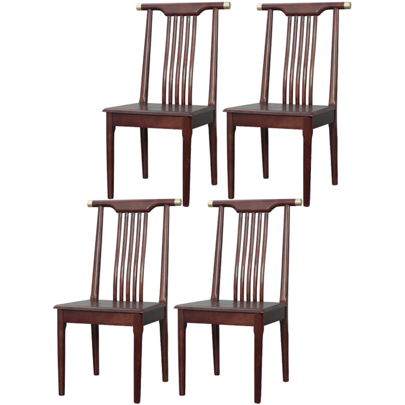 Chaises de salle à manger traditionnelles en bois massif, chaise latérale à dossier à lattes pour la maison