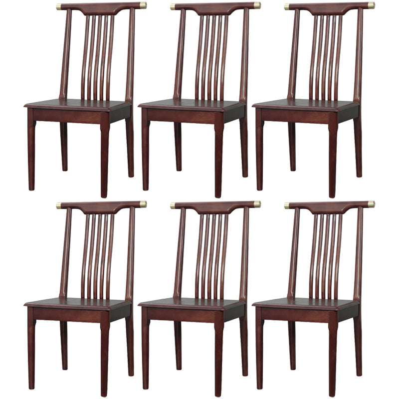 Chaises de salle à manger traditionnelles en bois massif, chaise latérale à dossier à lattes pour la maison
