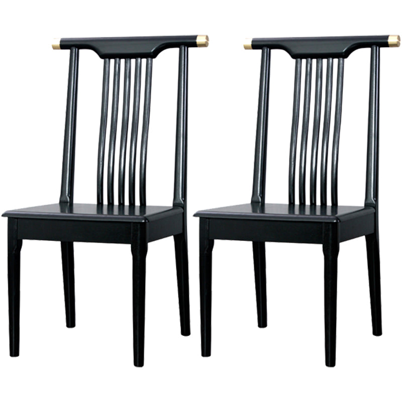 Chaises de salle à manger traditionnelles en bois massif, chaise latérale à dossier à lattes pour la maison