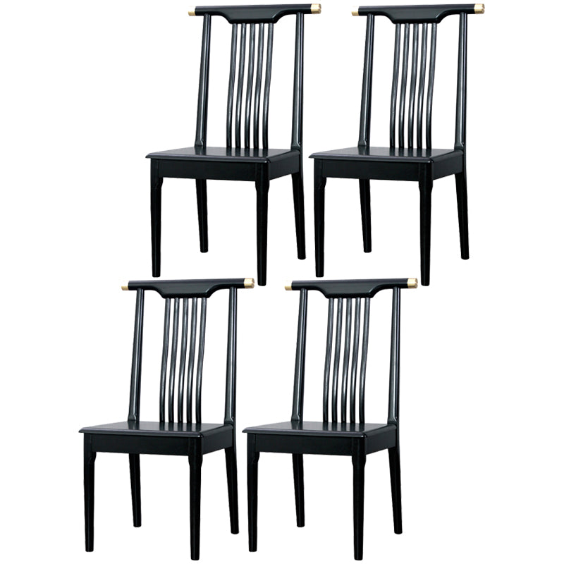 Chaises de salle à manger traditionnelles en bois massif, chaise latérale à dossier à lattes pour la maison