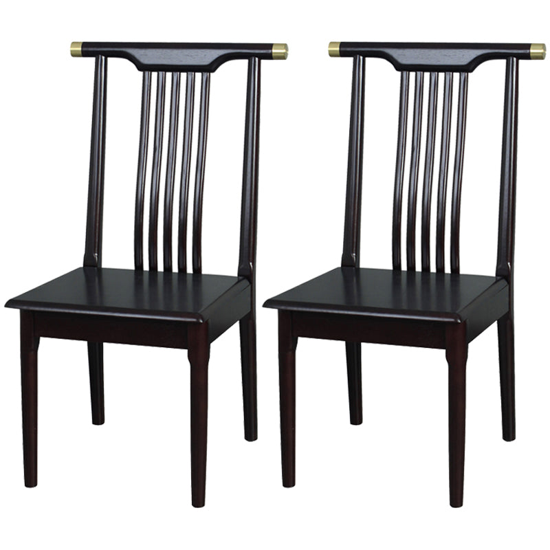 Chaises de salle à manger traditionnelles en bois massif, chaise latérale à dossier à lattes pour la maison