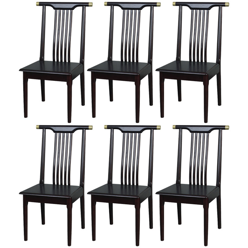 Chaises de salle à manger traditionnelles en bois massif, chaise latérale à dossier à lattes pour la maison
