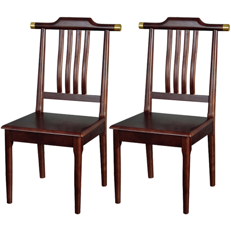 Chaises de salle à manger traditionnelles en bois massif, chaise latérale à dossier à lattes pour la maison