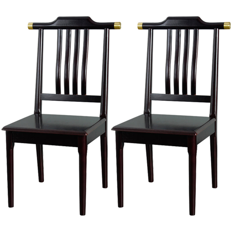 Chaises de salle à manger traditionnelles en bois massif, chaise latérale à dossier à lattes pour la maison