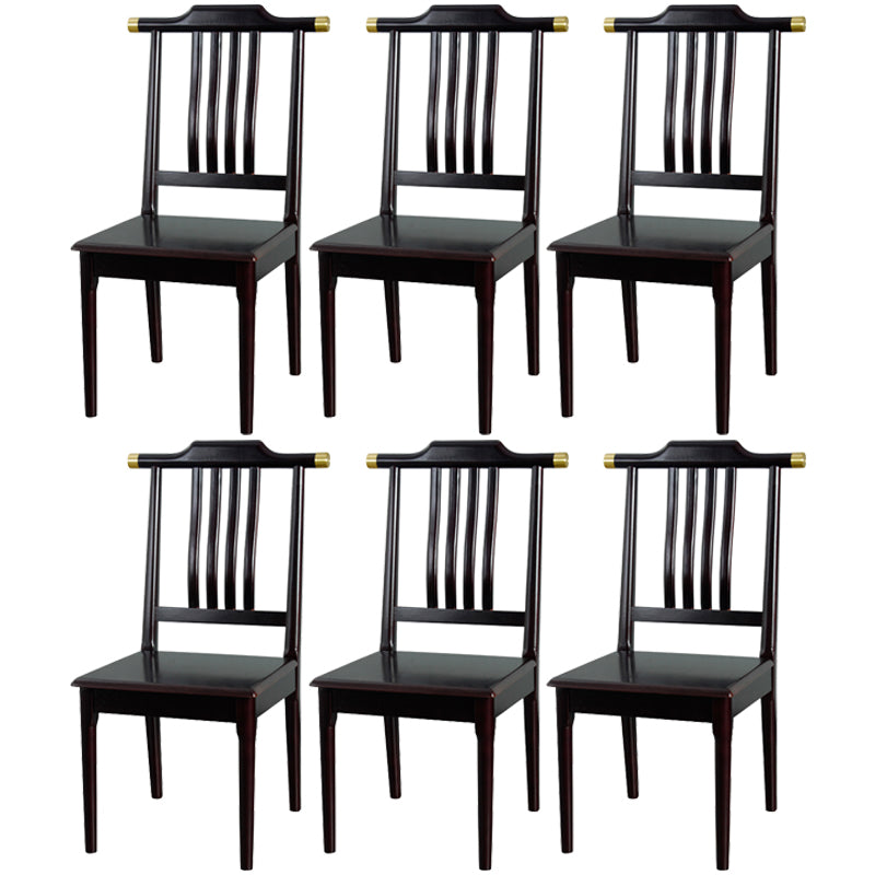 Chaises de salle à manger traditionnelles en bois massif, chaise latérale à dossier à lattes pour la maison