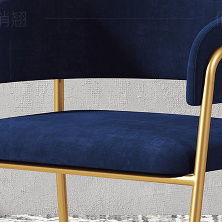 Chaise de salle à manger de cuisine en métal de style Glam, chaises latérales arrière ouvertes en cuivre