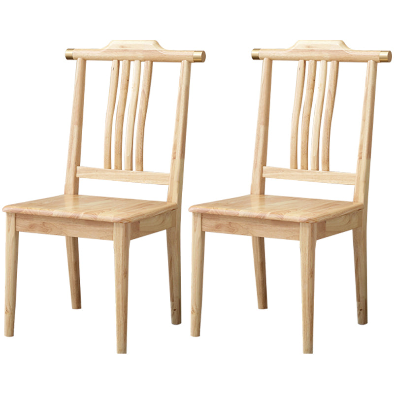 Chaise d'appoint traditionnelle en bois de 18 pouces de large, à dossier à lattes, pour usage domestique