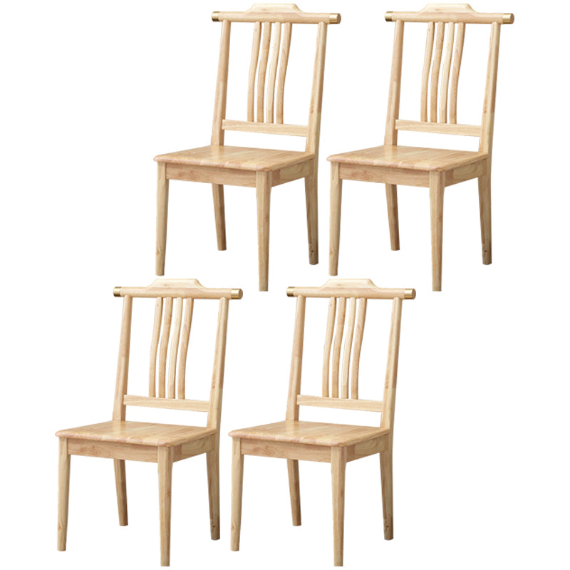 Chaise d'appoint traditionnelle en bois de 18 pouces de large, à dossier à lattes, pour usage domestique