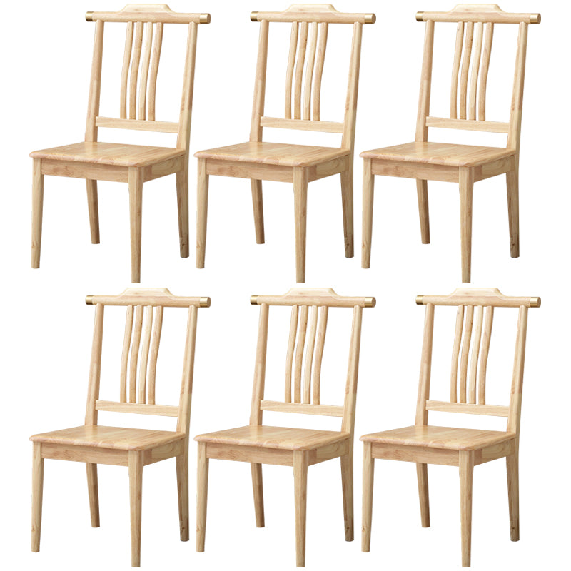 Chaise d'appoint traditionnelle en bois de 18 pouces de large, à dossier à lattes, pour usage domestique