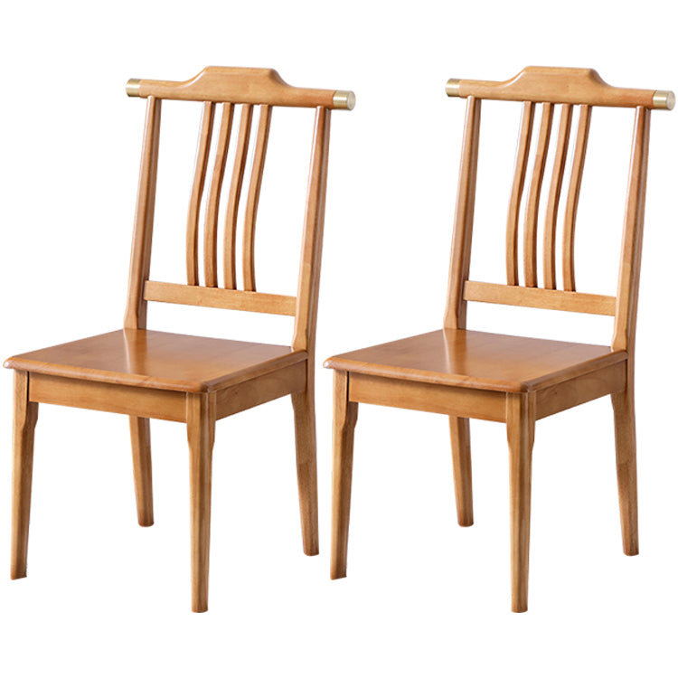 Chaise d'appoint traditionnelle en bois de 18 pouces de large, à dossier à lattes, pour usage domestique