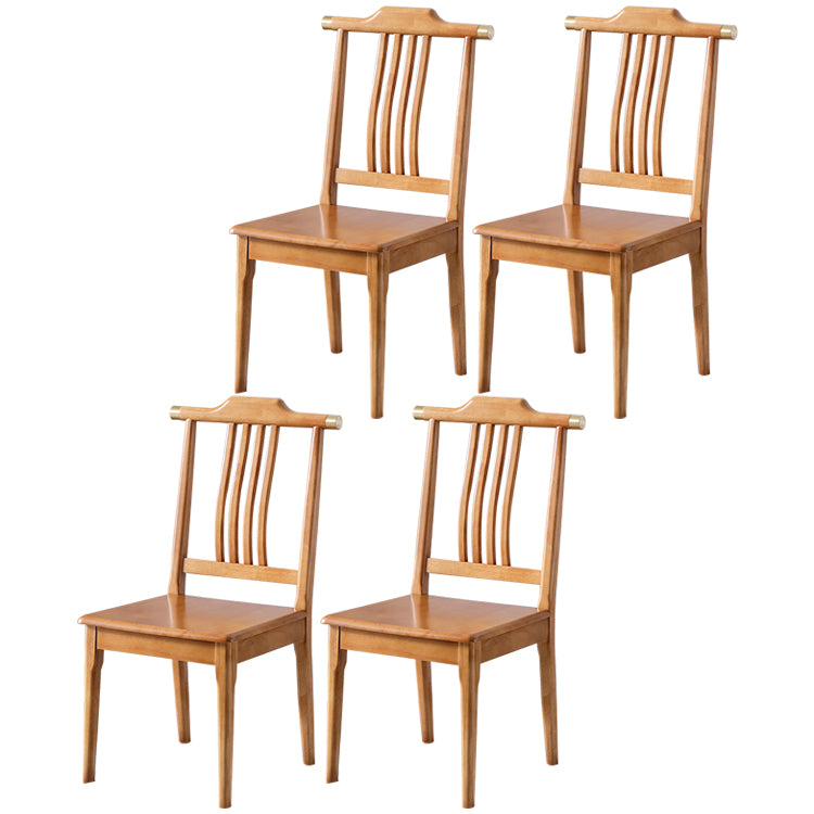 Chaise d'appoint traditionnelle en bois de 18 pouces de large, à dossier à lattes, pour usage domestique