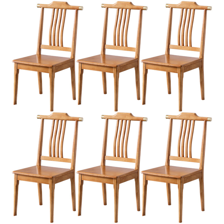 Chaise d'appoint traditionnelle en bois de 18 pouces de large, à dossier à lattes, pour usage domestique