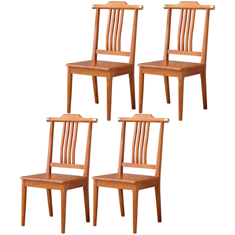 Chaise d'appoint traditionnelle en bois de 18 pouces de large, à dossier à lattes, pour usage domestique