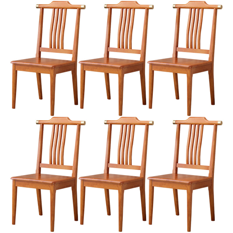 Chaise d'appoint traditionnelle en bois de 18 pouces de large, à dossier à lattes, pour usage domestique