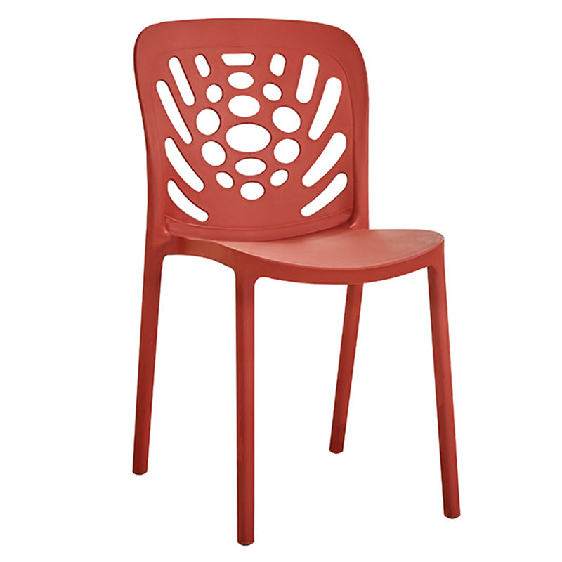 Chaise d'appoint empilable en plastique de Style Glam, chaise de salle à manger au fini mat pour un usage domestique