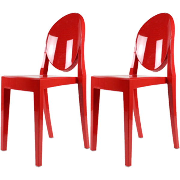 Plastic Chairs Modern Kitchen Side Chair of 13'' Wide Open Back Dining Side Chair