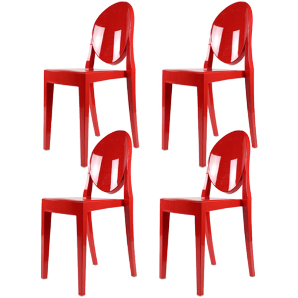 Plastic Chairs Modern Kitchen Side Chair of 13'' Wide Open Back Dining Side Chair