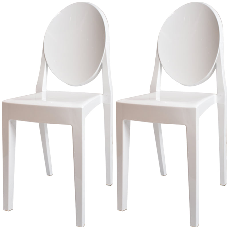 Plastic Chairs Modern Kitchen Side Chair of 13'' Wide Open Back Dining Side Chair