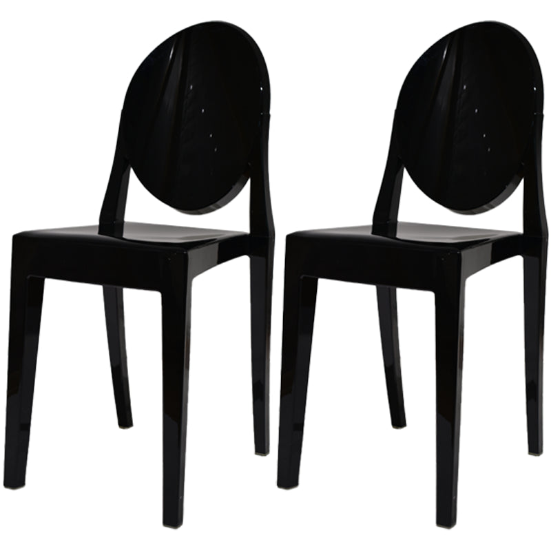 Plastic Chairs Modern Kitchen Side Chair of 13'' Wide Open Back Dining Side Chair