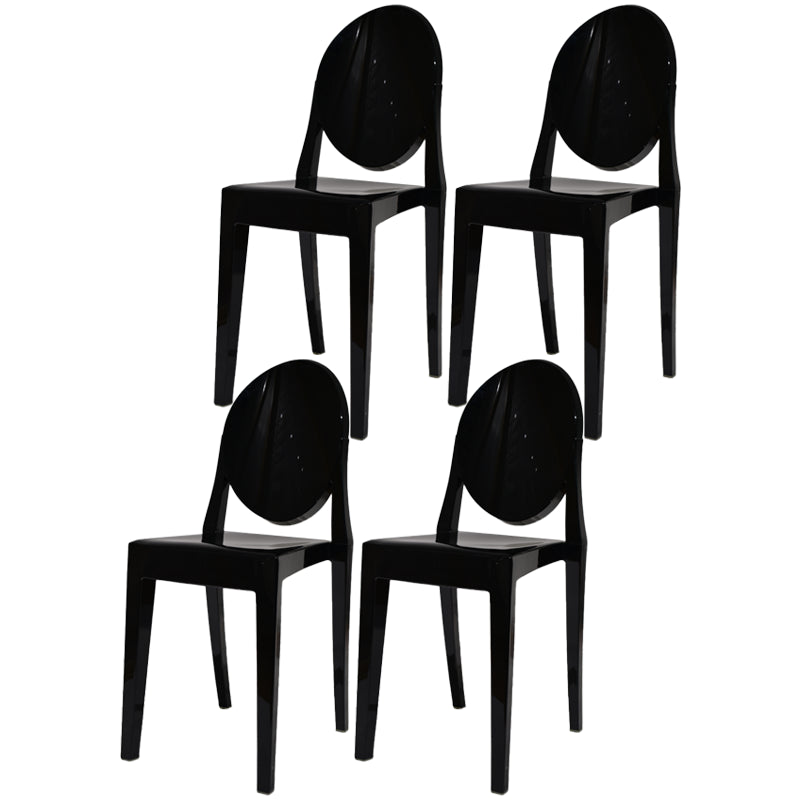 Plastic Chairs Modern Kitchen Side Chair of 13'' Wide Open Back Dining Side Chair