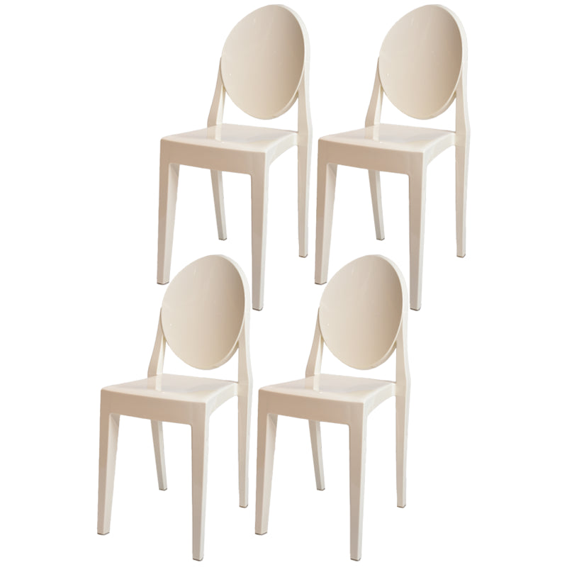 Plastic Chairs Modern Kitchen Side Chair of 13'' Wide Open Back Dining Side Chair