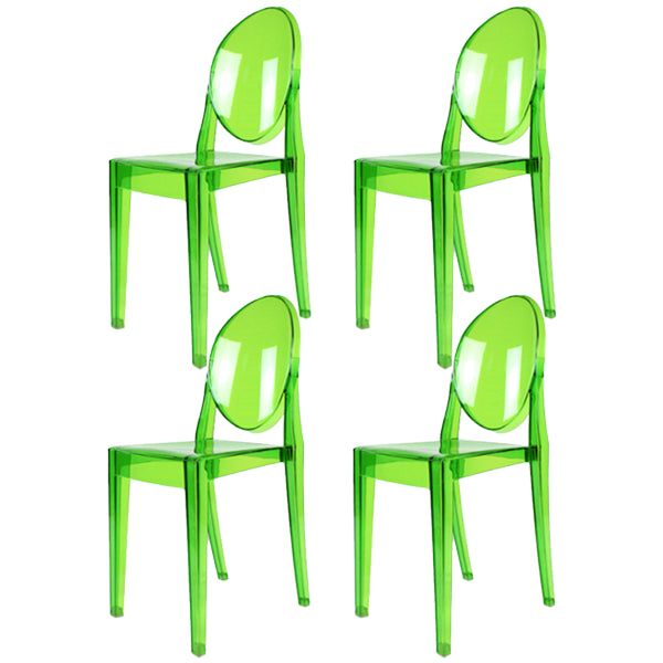 Plastic Chairs Modern Kitchen Side Chair of 13'' Wide Open Back Dining Side Chair
