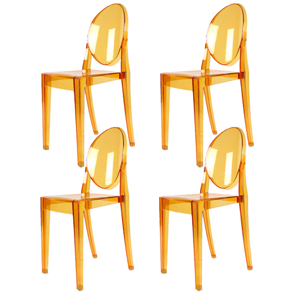 Plastic Chairs Modern Kitchen Side Chair of 13'' Wide Open Back Dining Side Chair